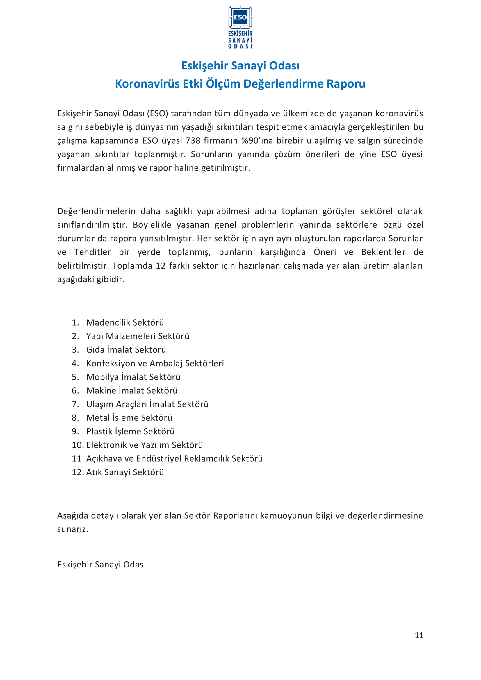 ESKİŞEHİR SANAYİ ODASI