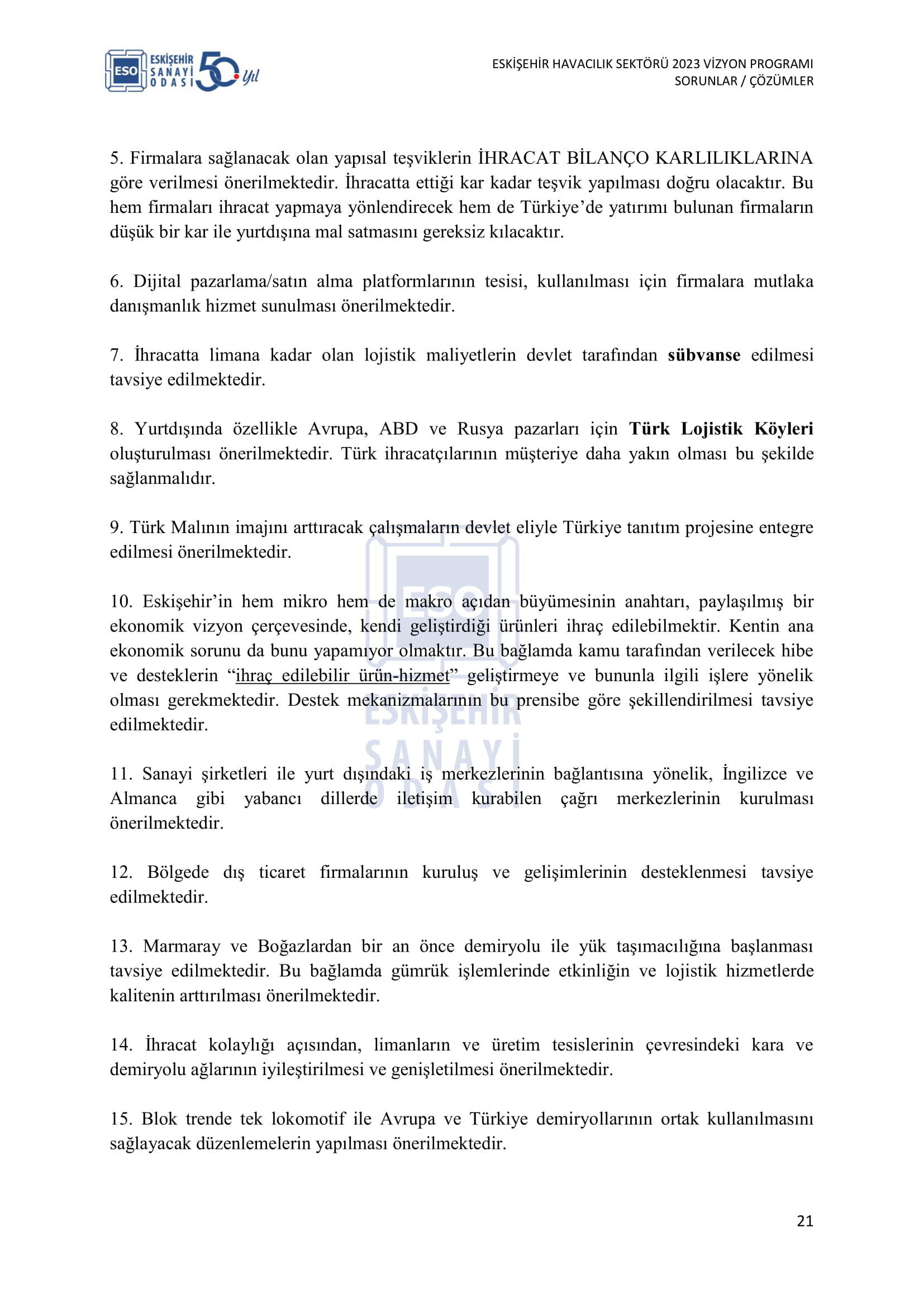 ESKİŞEHİR SANAYİ ODASI