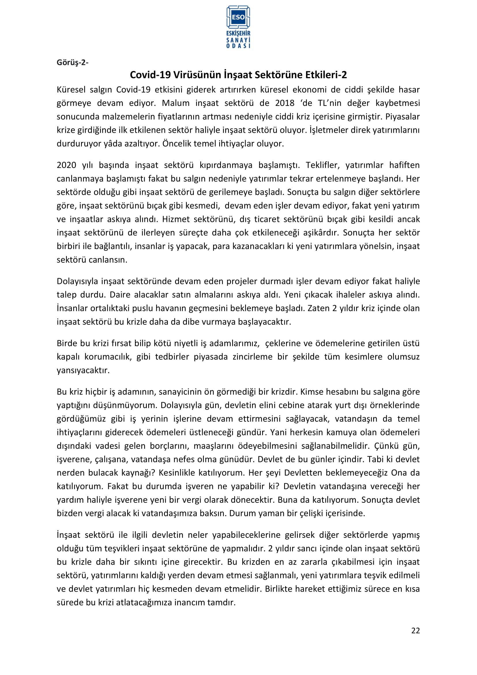 ESKİŞEHİR SANAYİ ODASI