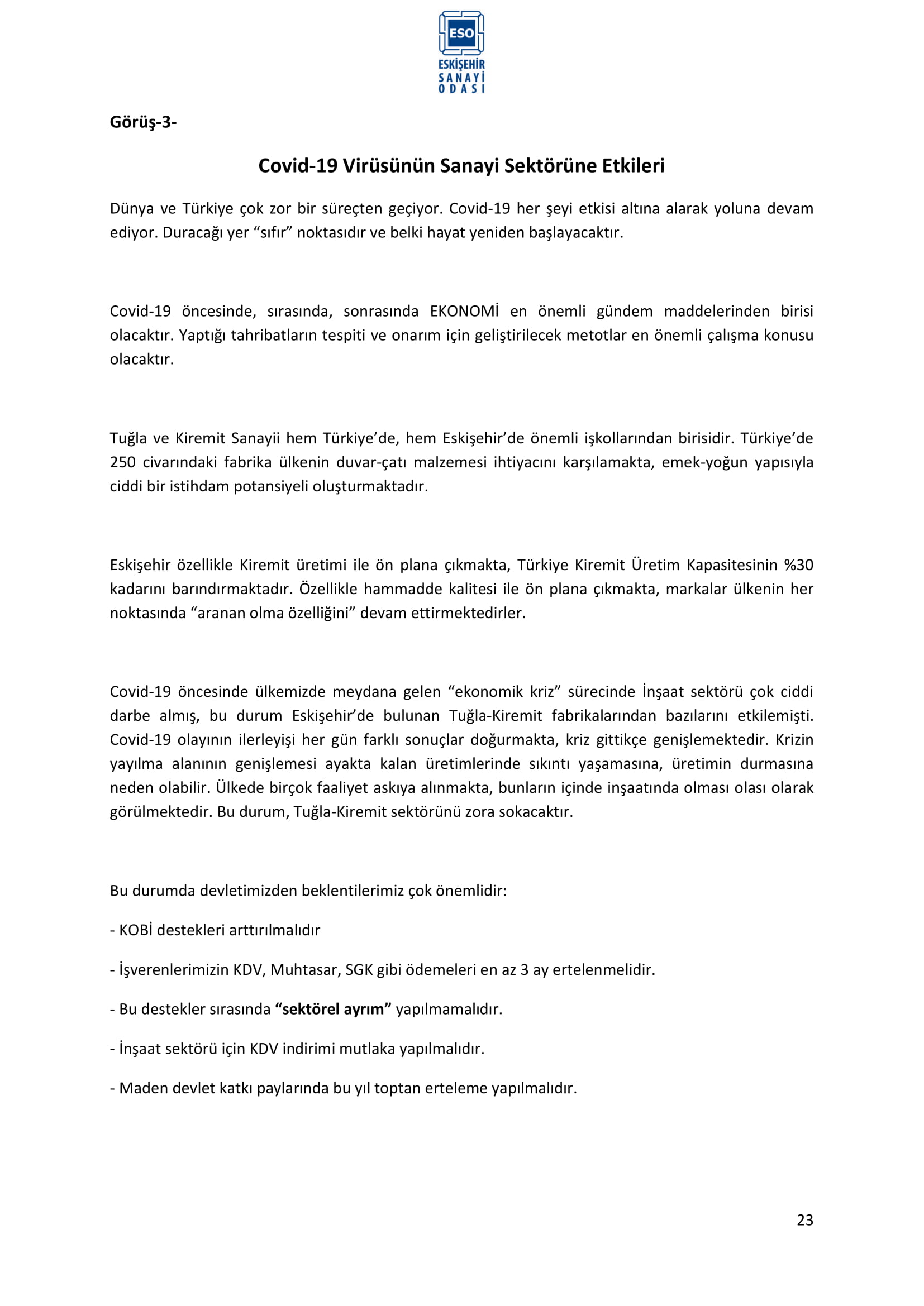 ESKİŞEHİR SANAYİ ODASI