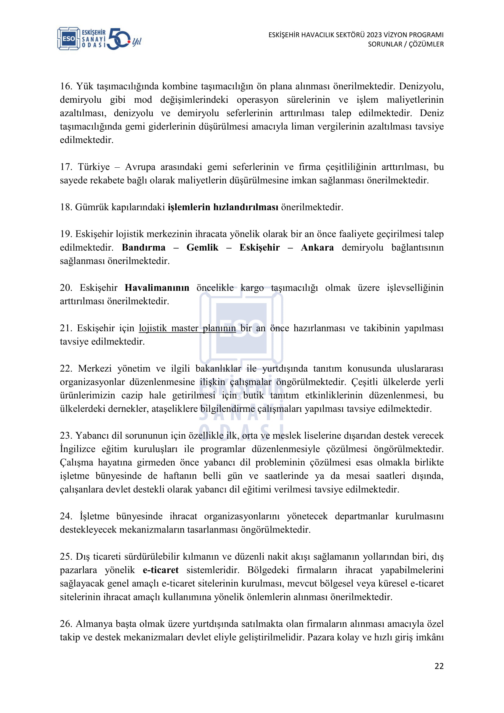 ESKİŞEHİR SANAYİ ODASI